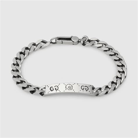 gucci wrist chain|925 Sterling Silver GucciGhost Chain Bracelet .